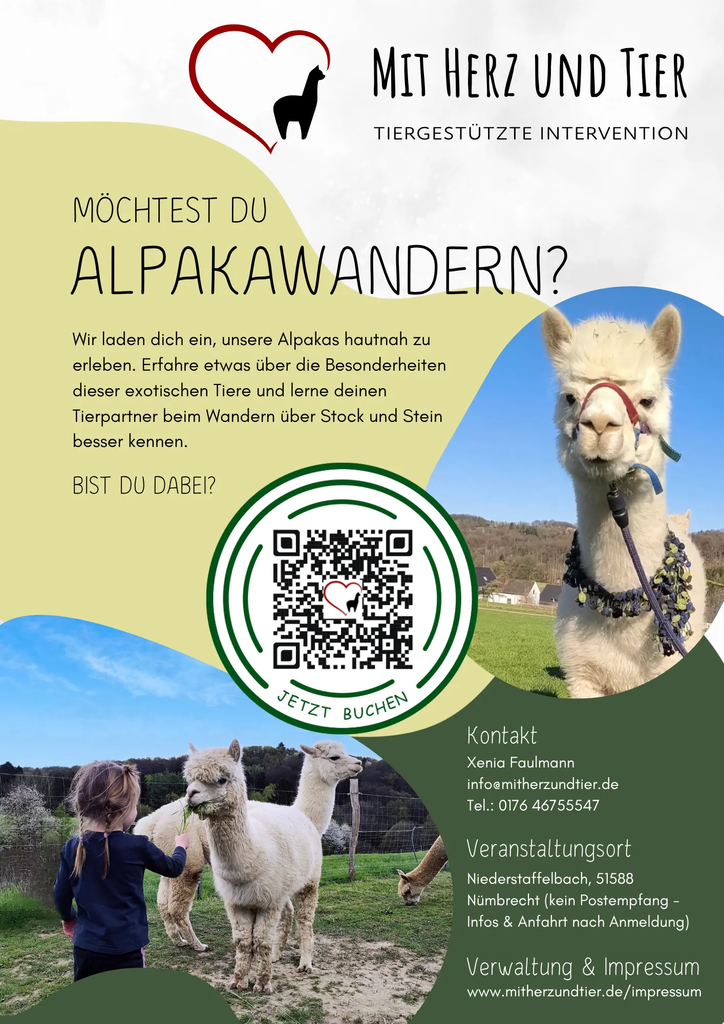 Mit Herz und Tier - Tiergestützte Intervention mit Alpakas
